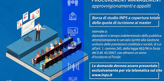 A.A. 2025/2026 - Borse di studio INPS per pubblici dipendenti iscritti alla gestione unitaria delle prestazioni creditizie e sociali - a master universitari executive di primo e secondo livello
